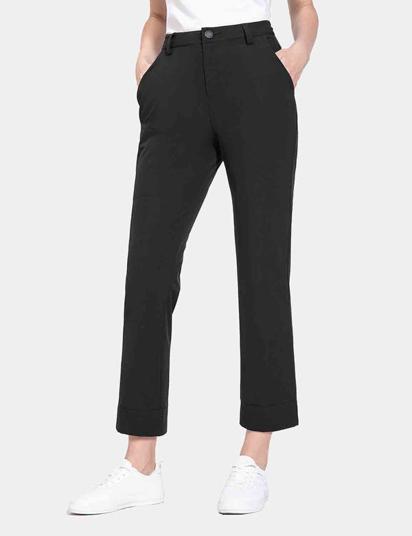 Baleaf Women's UPF50+ Quick Dry Water Resistant Lightweight Ourdoor Pants cga028 Black Front